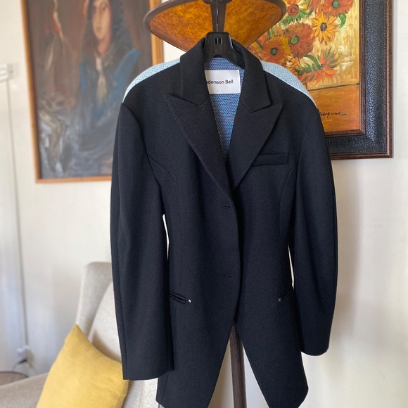 Andersson Bell Flower Bear Knitted-Back Mixed Media Jacket (L) - Picture 2 of 10